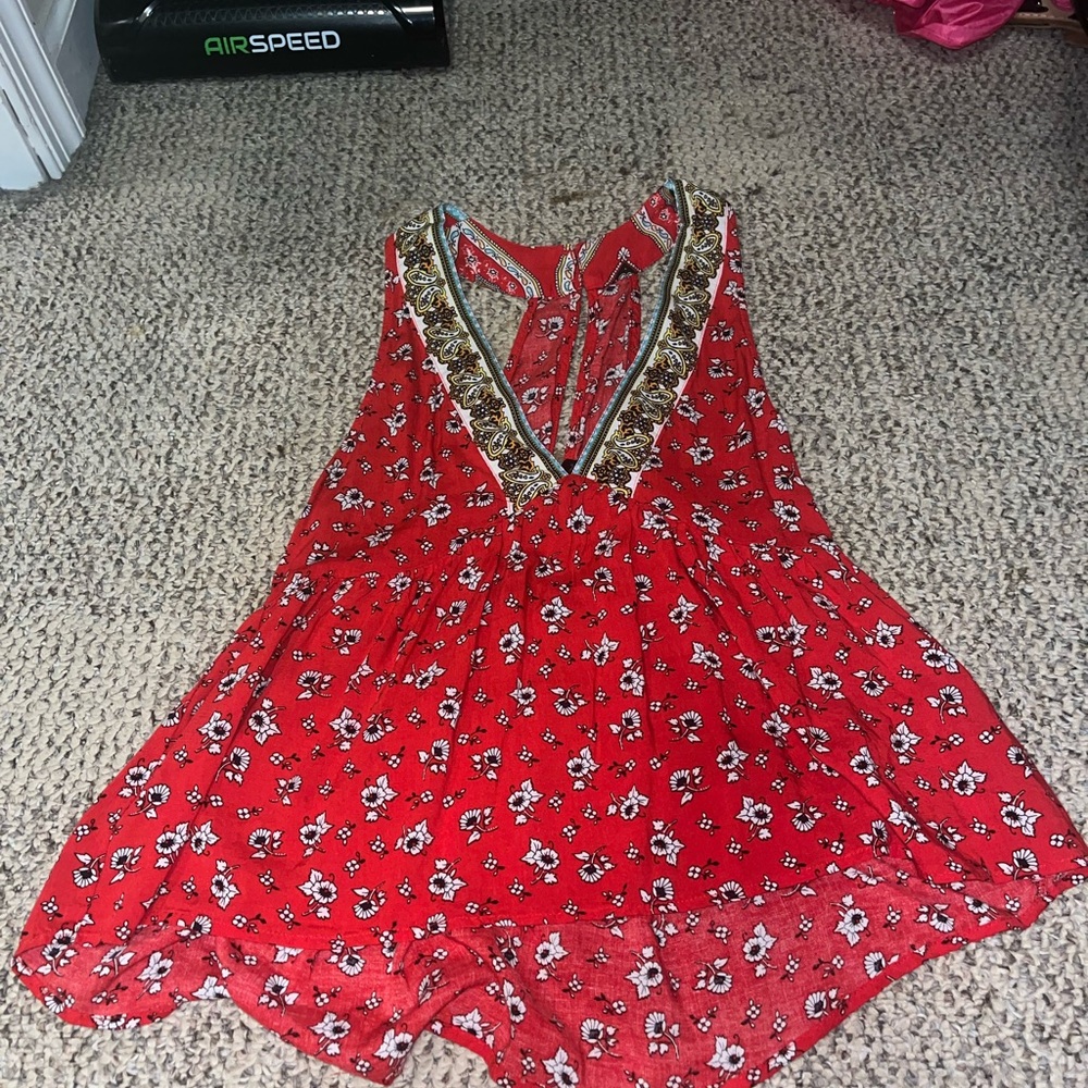 Etro Red Floral top
